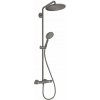 Hansgrohe Croma Select S Sprchový set Showerpipe 280 s termostatom, EcoSmart, kefovaný čierny chróm 26891340-HG