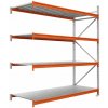 Majster Regál Kovový regál LONGSPAN 200x240x100-4-Metal, Pozinkované/Oranžová