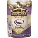 Krmivo pre mačky Carnilove Cat Pouch Rich in Quail Enriched with Dandelion for sterilized 85 g