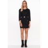 Mini šaty s opaskom M752 | čierna M752 - 40/42 M752