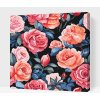 Vymalujsisam.sk Maľovanie podľa čísiel - Kvetinové pozadie - Ruže Veľkosť: 50x50cm, Rám: Bez rámu, iba zrolované plátno
