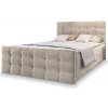 Čalúnená boxspring manželská posteľ Vamon 160x200 - krémová