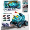 DK DINO auto na koľajniciach Triceratops modrý s dráhou