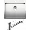 Blanco CLARON 550-IF/A nerez hodvábny lesk s excentrom PushControl 521639 + Blanco DARAS-S chróm 517731