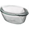 Sklenený pekáč oválny s vekom, Simax, 3 L