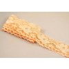 Silonové čipka - elastická - svetlá tehlová- šířka 3,5 cm