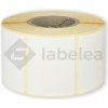 Labelea Samolepiace TERMO etikety 49x40 mm biele papierové, 1000 etikiet na rolke, Farba etikiet Biela, Vnútorný priemer dutinky 40 mm ETM049040W