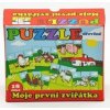 Teddies Dřevěné puzzle - Moje první zvířátka - 18 dílků