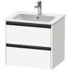 Duravit Ketho.2 - Umývadlová skrinka, 55x61x48 cm, 2 zásuvky, matná biela K25262018180000