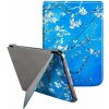 ARMORI KEEPER K029, púzdro so stojanom pre Pocketbook 740 InkPad 3 - motív Blue Garden (Obal na čítačku Pocketbook 740 InkPad 3 - ARMORI KEEPER K029, motív Blue Garden, stojan, magnet, AutoSleep + zár