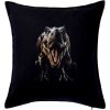 Tyrannosaurus Rex čierna fotka - Vankúš 50x50 - 50x50 - Iba poťah ( Čierna )