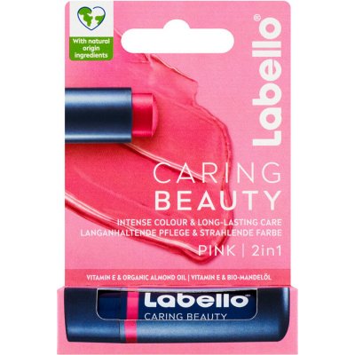 LABELLO Caring Beauty Farebný balzam na pery Pink 5,5 ml