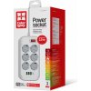 Predlžovací kábel ColorWay 6x 220V, 4x USB (Type-C PD 20W + 3USB QC3.0), 36W, 2m, biely (CW-CHE64PDW)