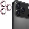 ENKAY tvrdené sklá s kovovým rámčekom na ochranu šošoviek zadného fotoaparátu pre iPhone 17 Pro / 17 Pro Max - ružová - možnosť vrátiť tovar ZADARMO do 30tich dní