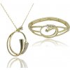 Yvon Luxusná sada šperkov AVELINE v zlatom tóne - náhrdelník a náramok