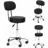 ModernHome Pracovná otočná stolička s operadlom - čierna