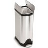 Pedálový odpadkový kôš Simplehuman – 30 l, butterfly veko, kefovaná nehrdzavejúca oceľ, FPP