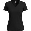 Classic-T V-neck Tričko dámske STEDMAN, čierna Opal, S