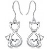 For Silver Mačičkové náušnice Lovely Cat - Striebro 925