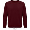 SOL´S SPACE / Unisex bio raglánová mikina - burgundy L