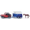 SIKU Blister 1651 Terénne auto s prívesom a koňom 1:87