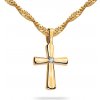 iZlato Forever Zlatý diamantový prívesok krížik 0.0145 ct BSBR127