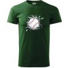 Baseball lopta v triku - Tričko extra veľké (5-8XL) - 5XL ( Fľaškovozelená )