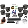 MS AI IP 2-8 kamerový set so switchom 5 Mpix GDome + Mic (6371AK8B) (Monitorrs Security)