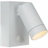 LUCIDE 09831/01/31 TAYLOR exteriérové nástenné svietidlo so senzorom GU10 1x50W IP54 biela