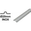 BranyPosuvne.sk INOX Koľajnica Ø20mm pre koľajovú bránu na skrutkovanie, tvar U 3 m (KLB-KOL20-US-INOX3)