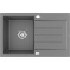 MEXEN - Bruno granitový drez 1 s odkvapkávačom 795x495 mm, sivá 6513791010-71
