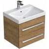 Kúpeľňová skrinka s umývadlom SAT Cube Way 60x53x46 cm dub Hickory mat CUBE46602DHBRE