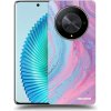 Picasee silikónový čierny obal pre Honor Magic6 Lite 5G - Pink liquid