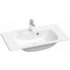 Ravak Classic Slim nábytkové kompozitné umývadlo 80x49cm otvor pre bat,prepad,Biele+Cleane XJX01180001