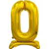 Godan Fóliový balón so stojanom číslo 0 zlatá 74 cm