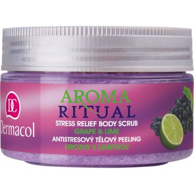 Dermacol Aroma Ritual osviežujúci telový peeling hrozno s limetou 200 g