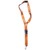 Šnúrka na krk s kovovou karabínou 25 mm Farba: Oranžová, Veľkosť: 0,25