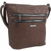 NEW BERRY Prírodne hnedá crossbody dámska kabelka v kroko dizajne
