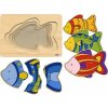 GoKi 57897 Viacvrstvové drevené puzzle ryba