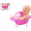 Teddies bábätko ve vaničce guma/plast s lahvičkou 10 cm v plastové krabičce 13x9x6,5 cm