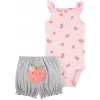 CARTER'S Set 2dielny body na ramienka, kraťasy Pink Peach dievča 12m 1N616610_12M
