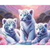 Diamantový obraz Snežný tiger mláďatá