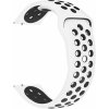 Eternico Sporty Universal Quick Release 22 mm Solid Black and White AET-U22SP-BlWh