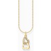 Thomas Sabo KE2267-414-14-L45V Gold-plated chain with intertwined hearts