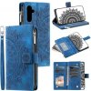 Samsung Galaxy A16 4G/5G Peňaženkové puzdro Mandala zip case modré