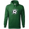 Futbalová lopta v triku - Mikina pánska Cape s kapucňou - 3XL ( Fľaškovozelená )