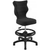 ENTELO Detská stolička Petit Black 4 HC+F s oporným kruhom, čierna Velvet 17
