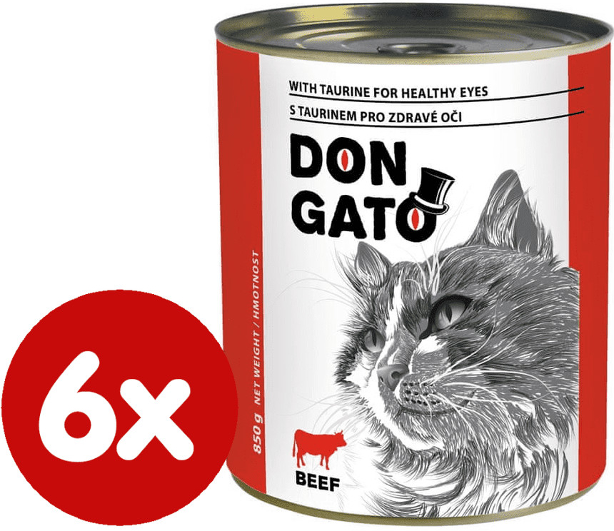 Dibaq DON GATO kočka hovädzie 6 x 850 g