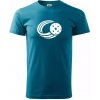 Florbal lopta - Klasické pánske tričko vyššej gramáže - 3XL ( Tmavý tyrkys )