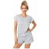 Dámske bavlnené pyžamo Bunny short sivé M